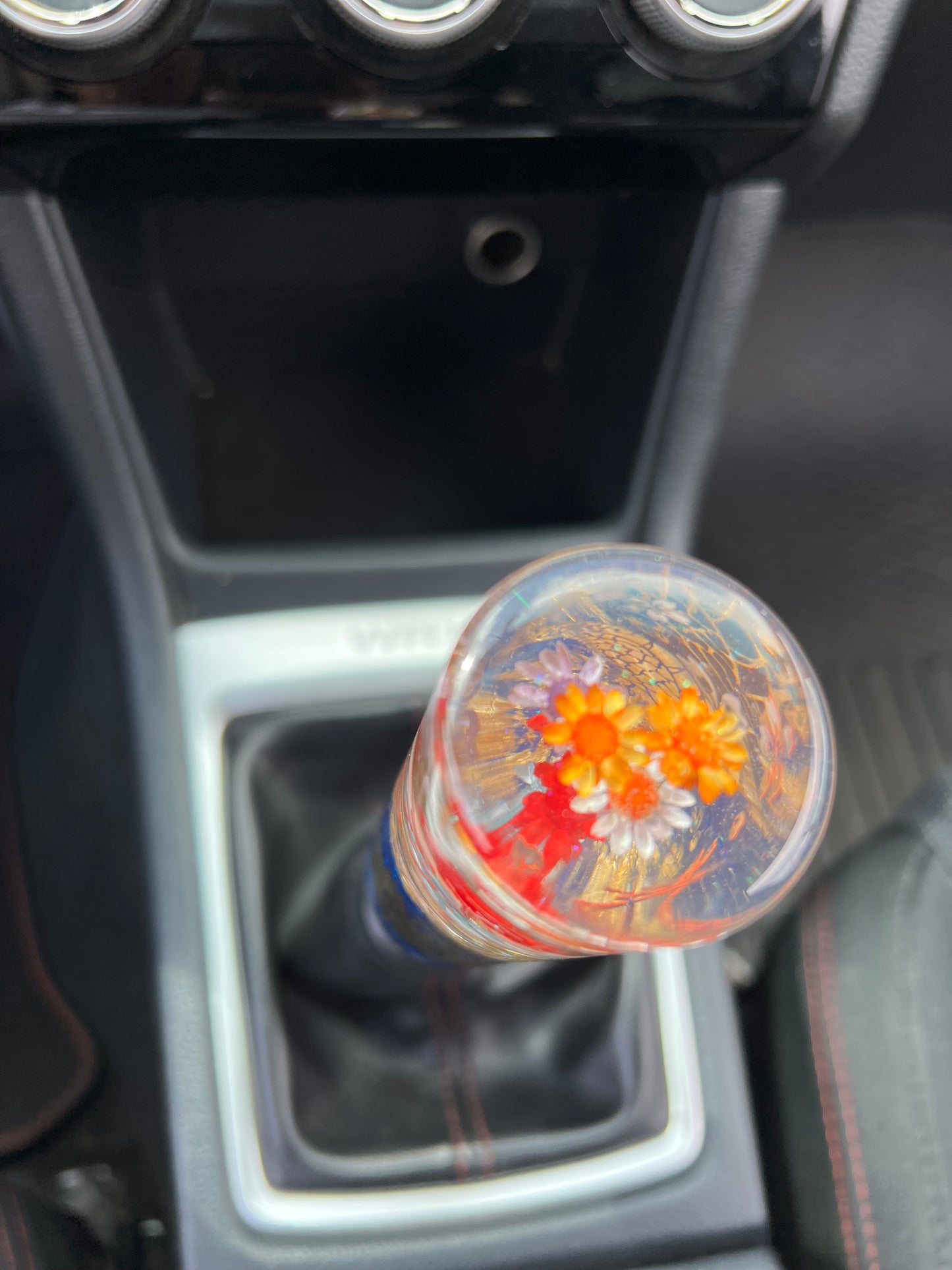 Golden Dragon Underwater Flower Shift Knob