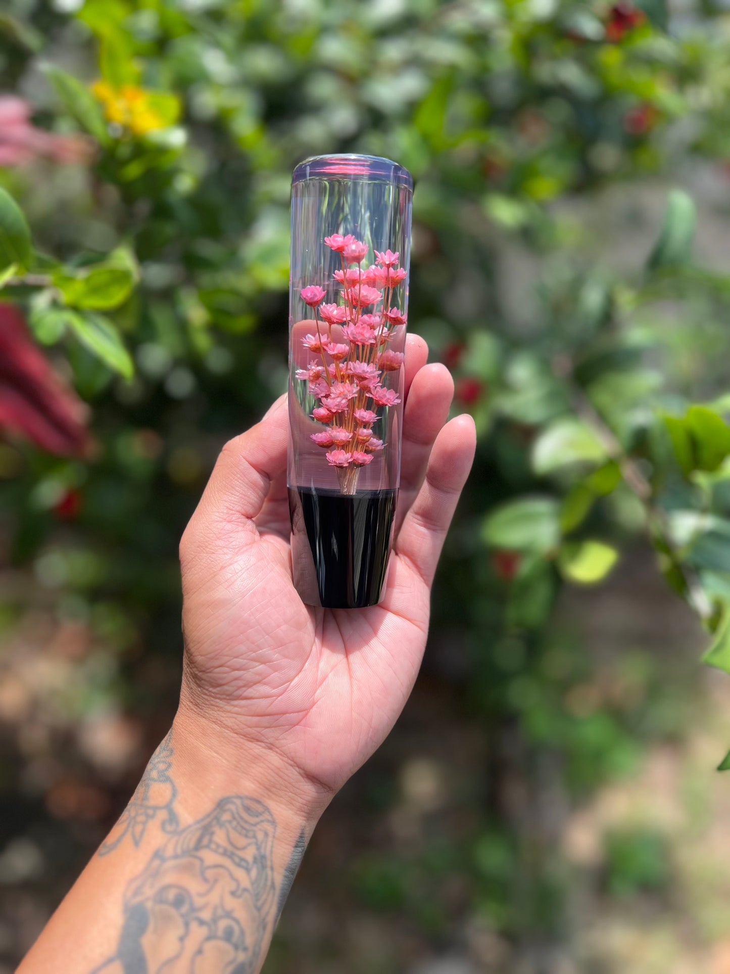 Black Pink Flower Shift Knob