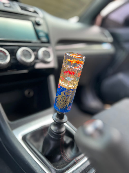 Golden Dragon Underwater Flower Shift Knob